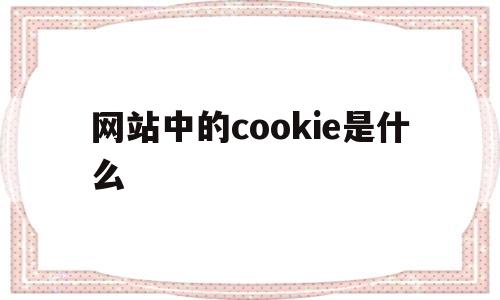 网站中的cookie是什么(网页的cookie什么意思)