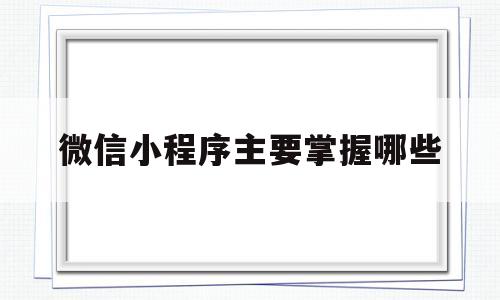 微信小程序主要掌握哪些(微信小程序干什么的),微信小程序主要掌握哪些(微信小程序干什么的),微信小程序主要掌握哪些,第1张