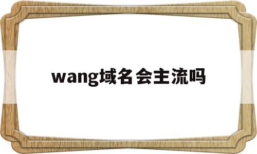 wang域名会主流吗(域名网站什么意思)